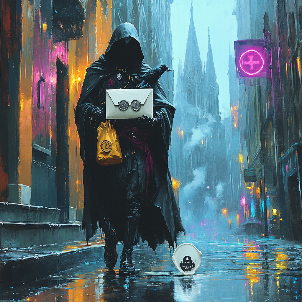 Cryptic Alleyway Spooky Courier Paint by numbers art