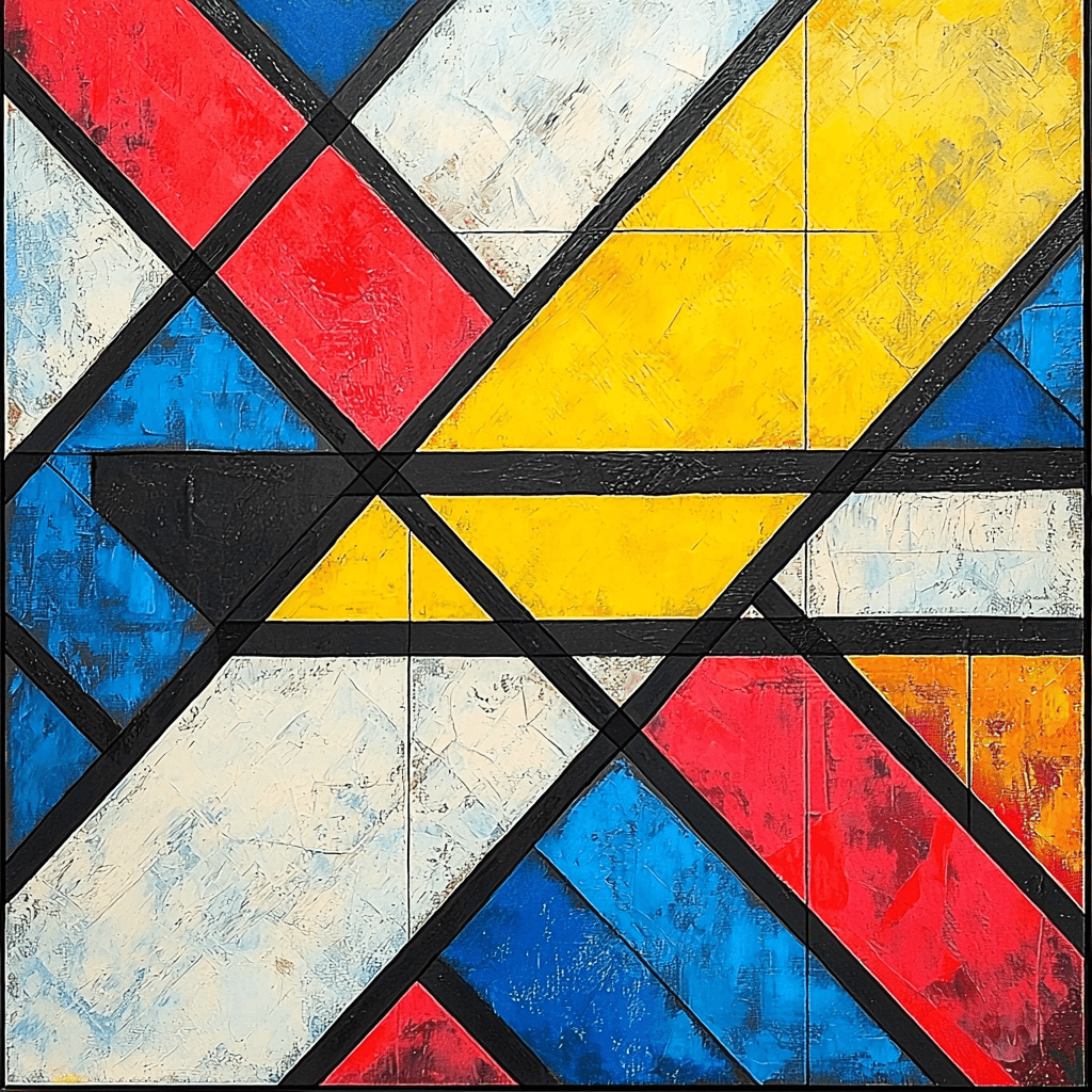 Piet Mondrian Inspired Chic Urban Geometry Paint By Numbers