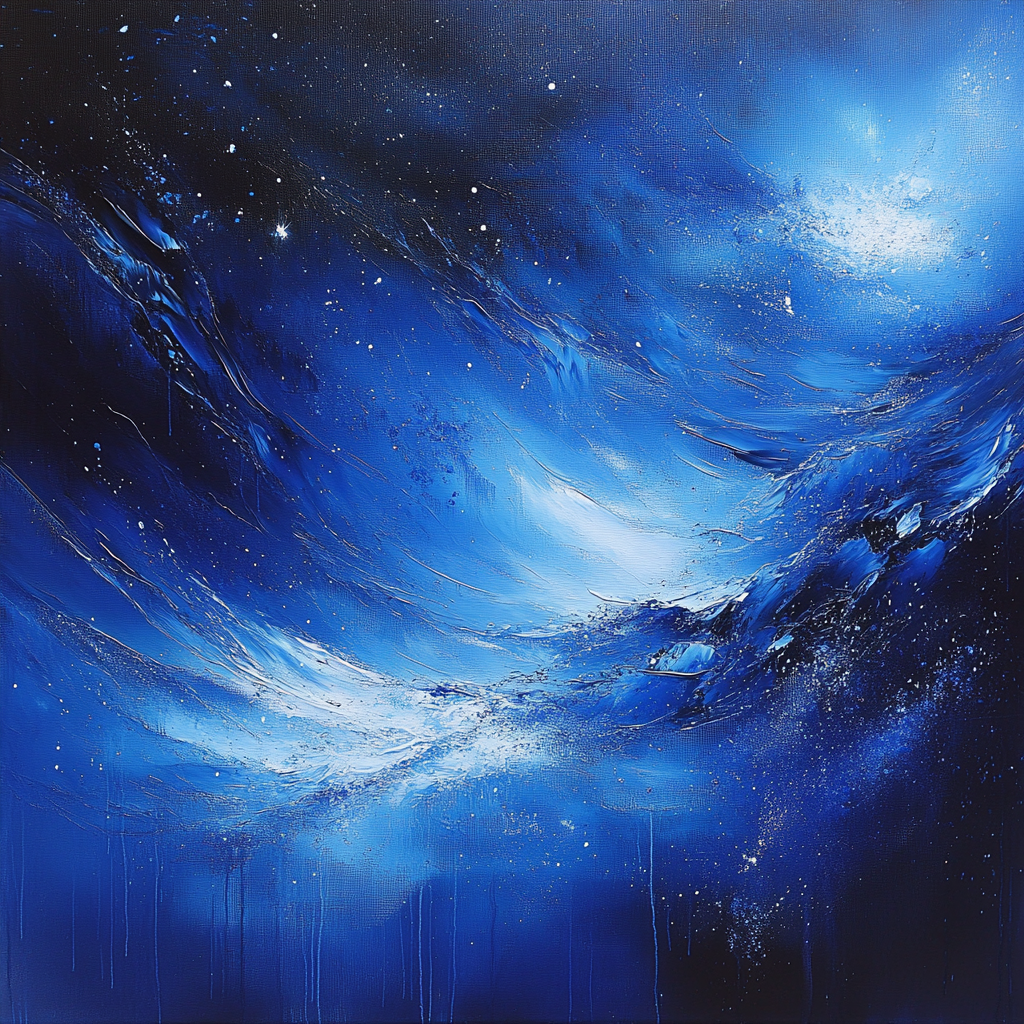 Jackson Pollock Inspired Cosmic Drip Storm painting number kit