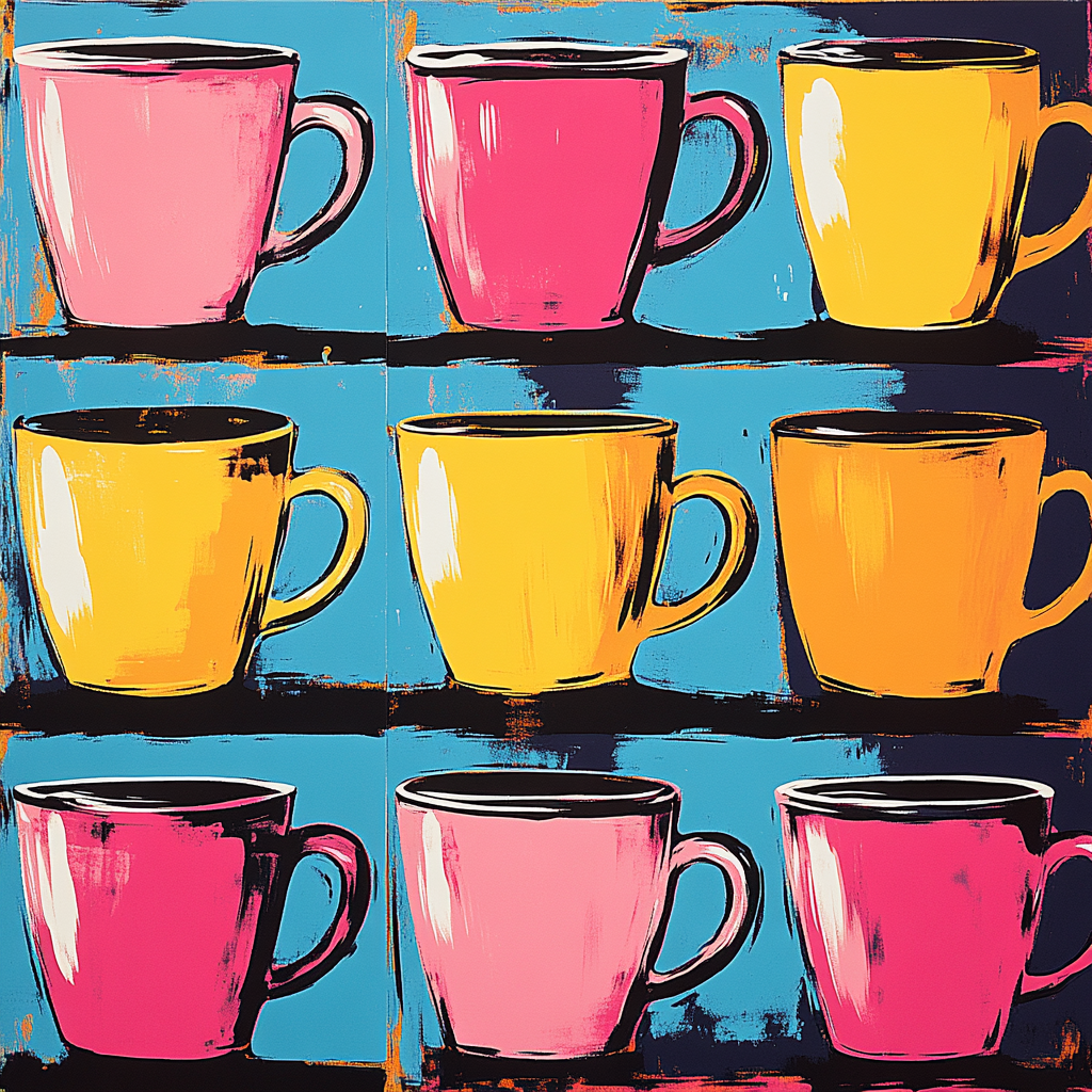Warhol Inspired Iconic Coffee Cup DIY paint by numbers