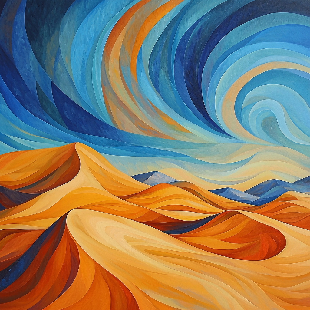 Georgia O'Keeffe Inspired Whirling Desert Winds Numbered Painting Kits