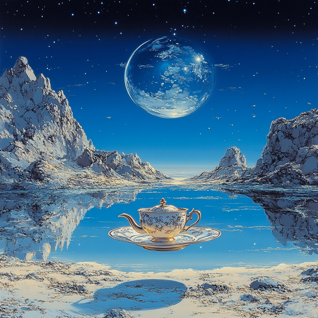 Magritte Inspired Moonlit Tea painting number kit