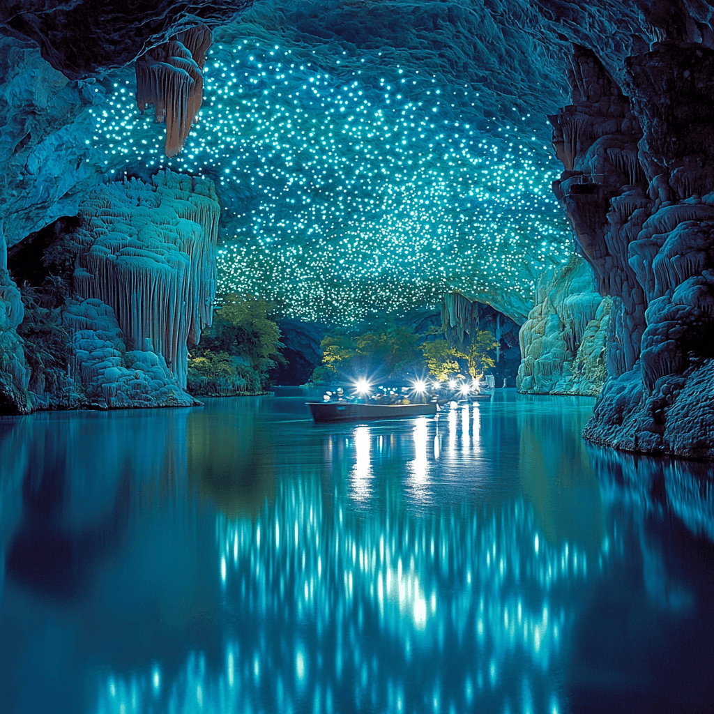 Waitomo Glowworm Caves - Waitomo, New Zealand DIY Paint By Numbers