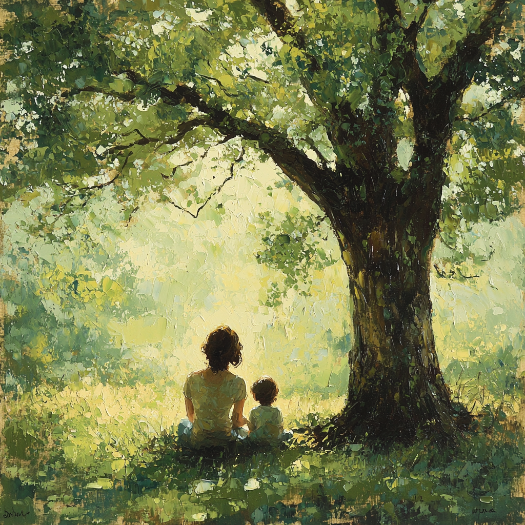 Under The Big Oak Tree Paint By Color