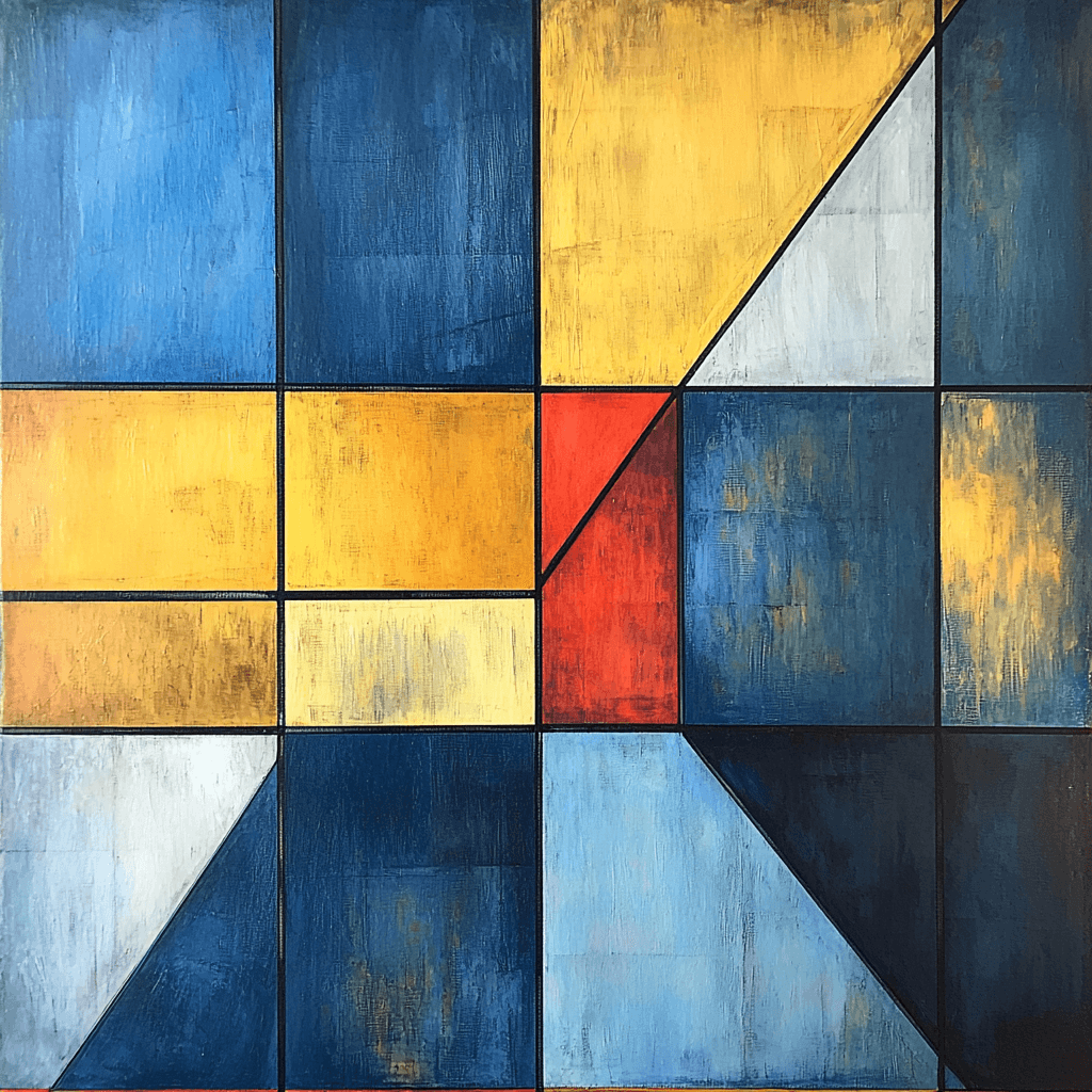 Piet Mondrian Inspired Harmonious Dreams DIY Paint By Numbers