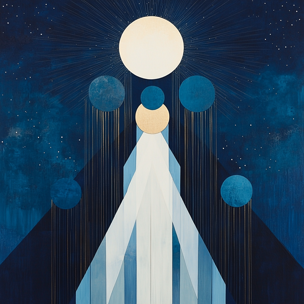 Kazimir Malevich Inspired Cosmic Balance Number painting