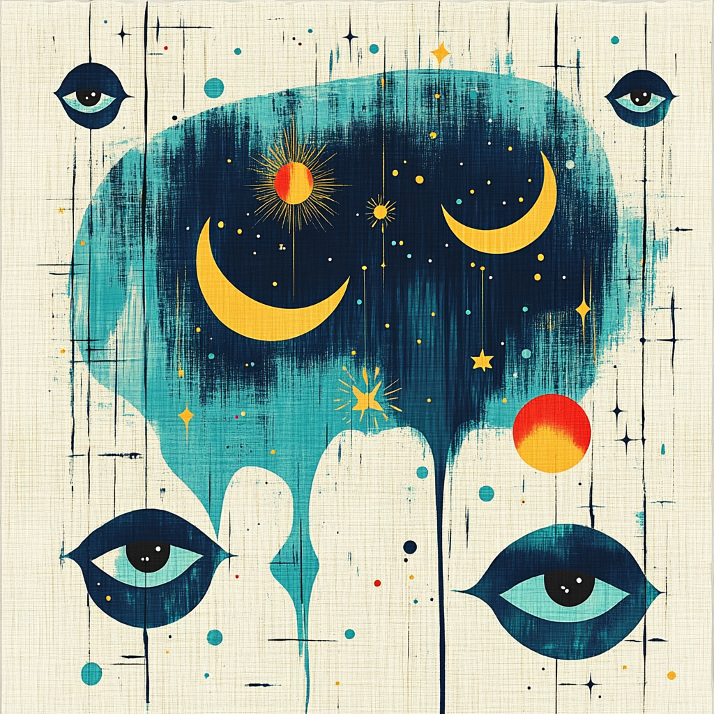 Joan Miró Inspired Starry Biomorph Symphony Paint by numbers kits