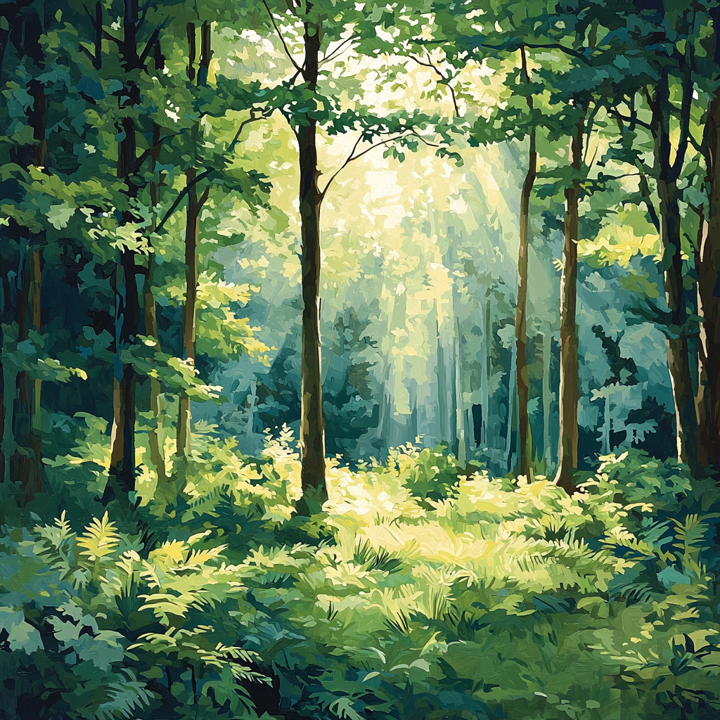 Paul Cézanne Inspired Harmonious Forest Reflections Painting Number Kit