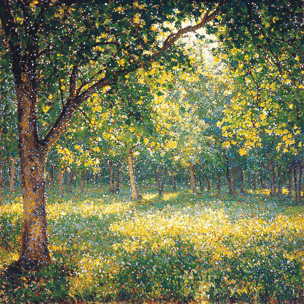 Georges Seurat Inspired Cascading Light Symphony Paint By Color