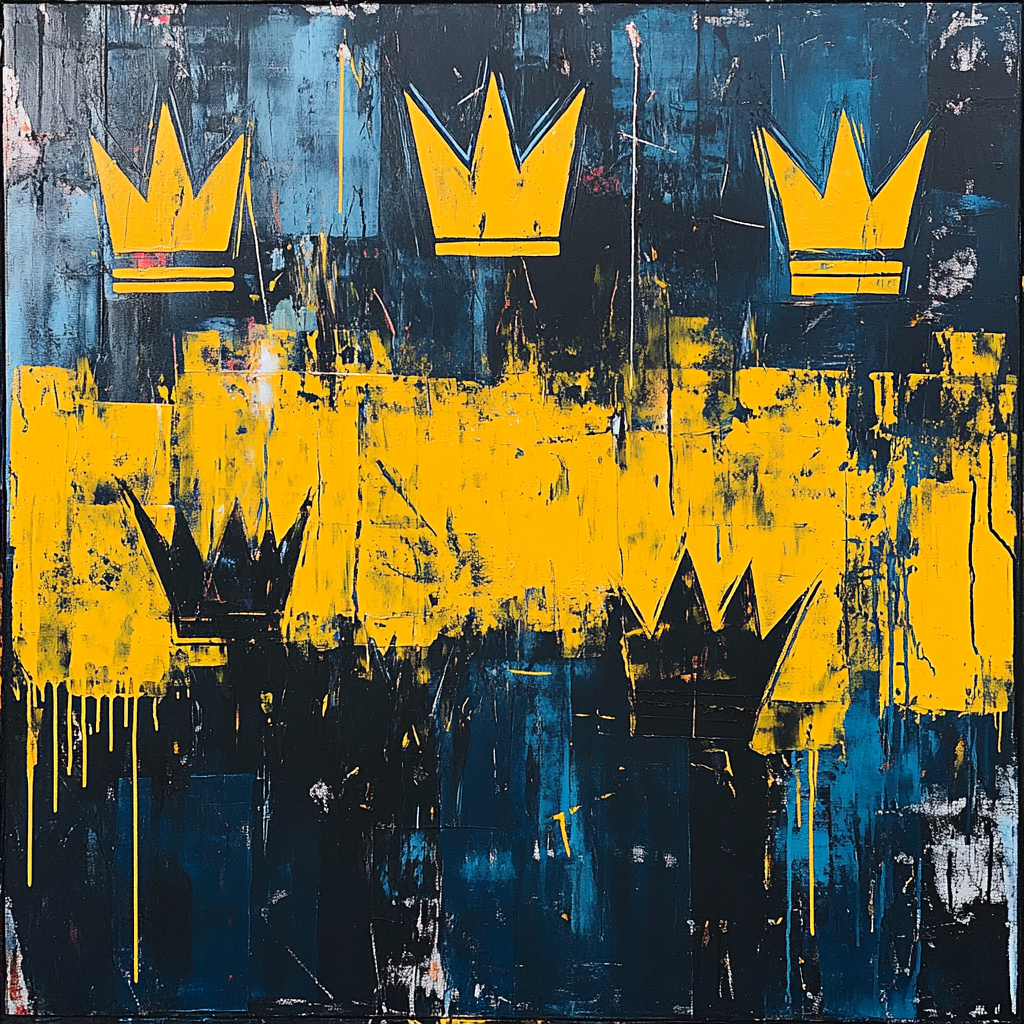 Jean-Michel Basquiat Inspired Urban Rhythm Patterns painting number kit