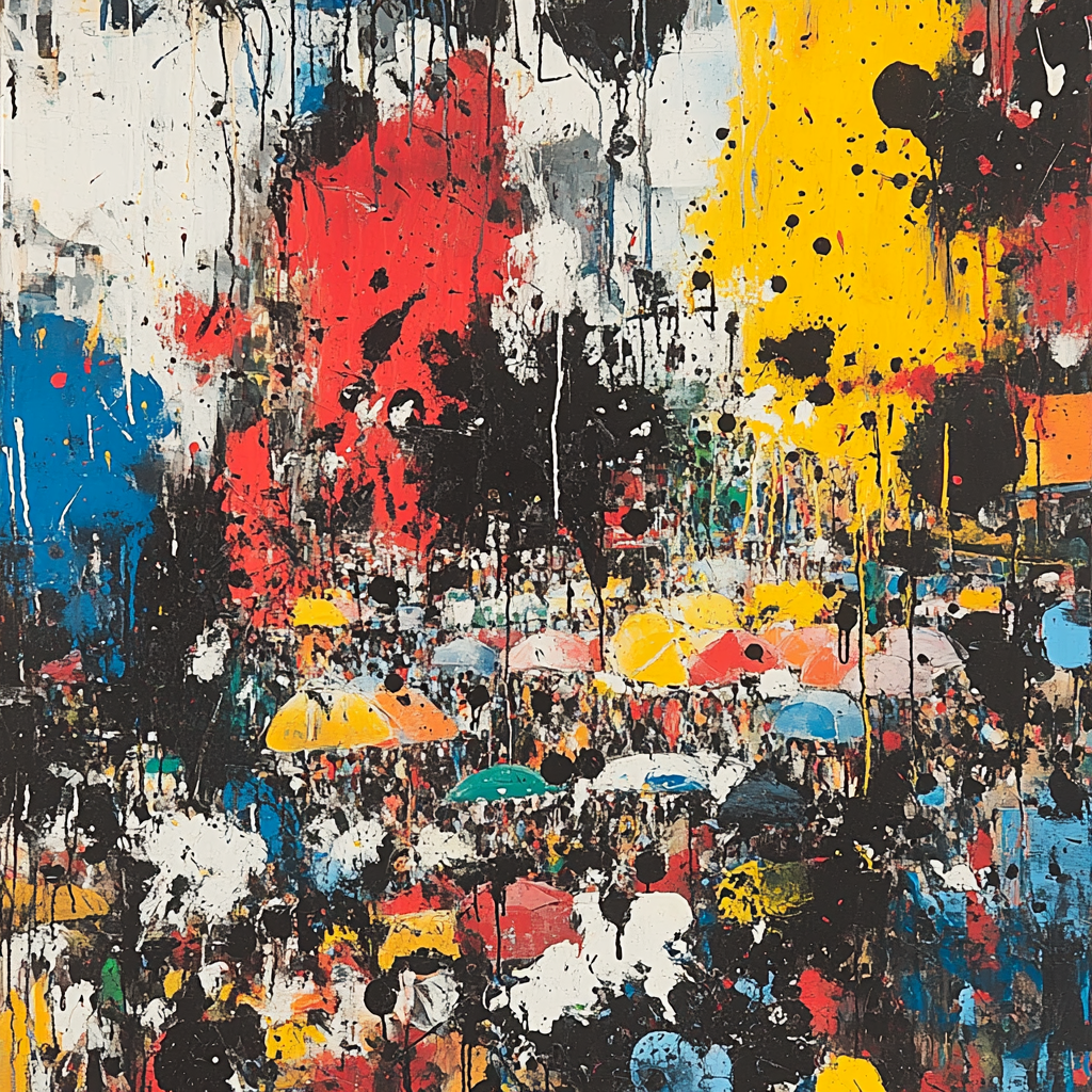 Jackson Pollock Inspired Market Chaos paint by numbers