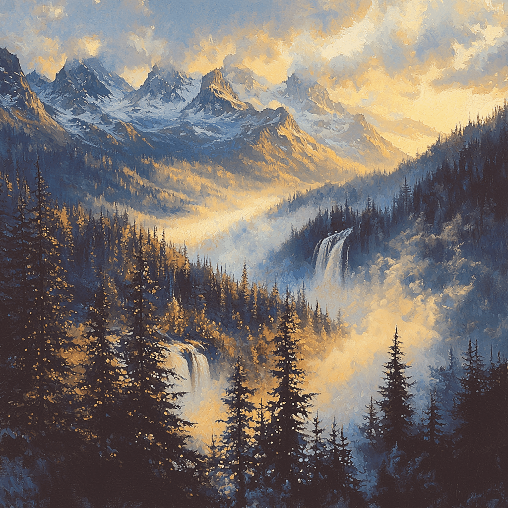 Thomas Moran Inspired Mystical Forest Dawn Painting By Numbers Kit