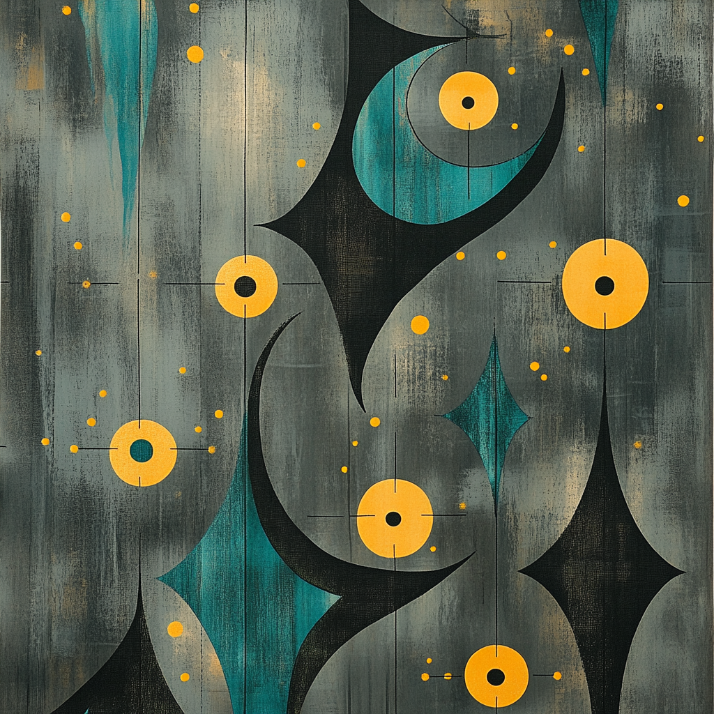 Joan Miró Inspired Starry Mechanism Paint by numbers kits