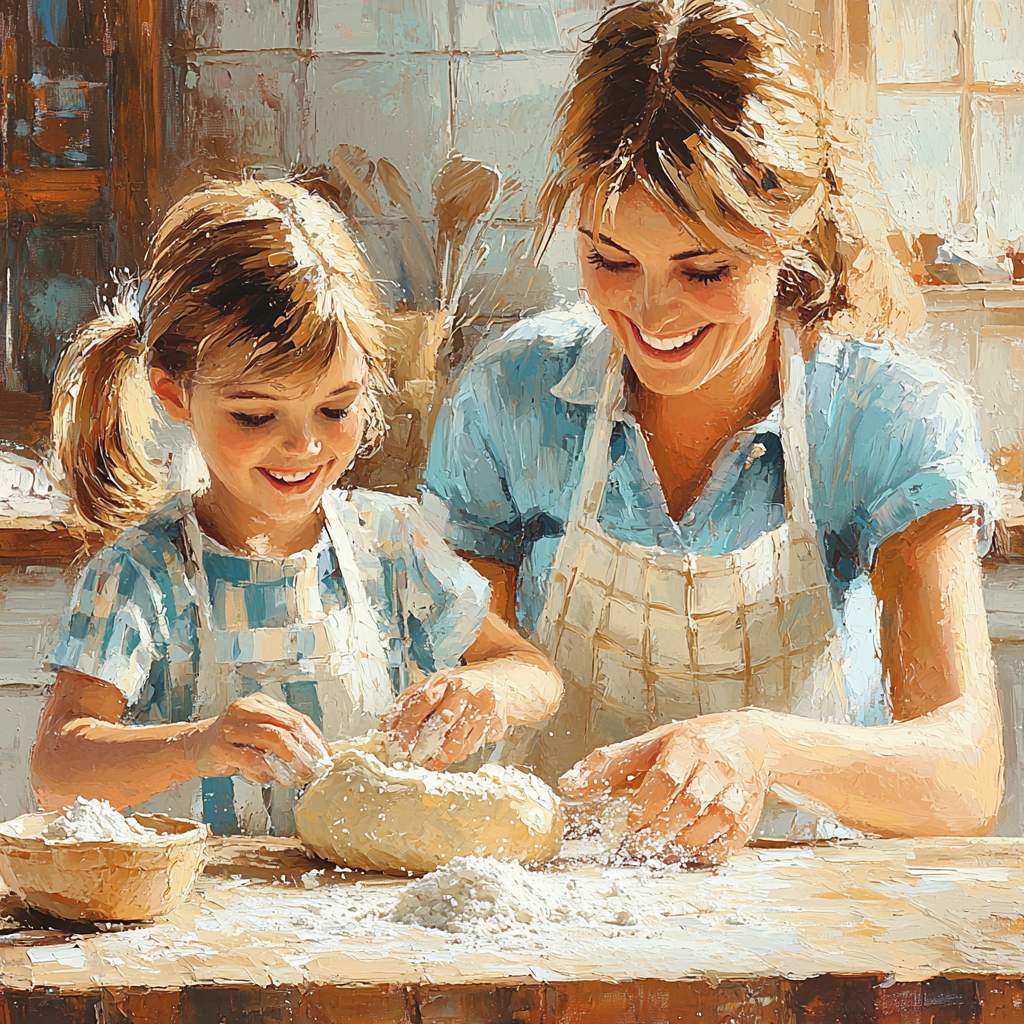 Charming Moments In The Kitchen Number Painting