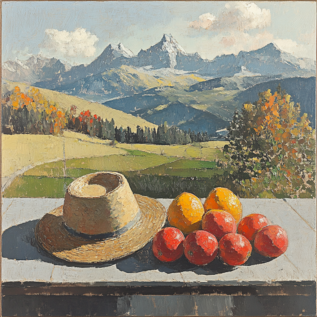 Paul Cezanne Inspired Mountain Still Life DIY paint by numbers