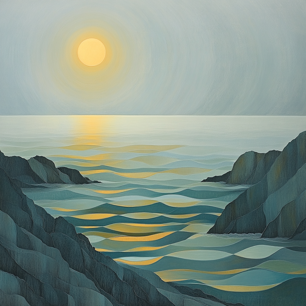 Hiroshige Inspired Winter Coastal Silence DIY paint by numbers