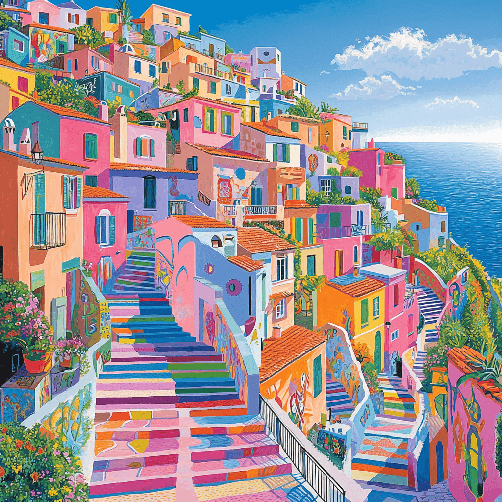 Gamcheon Culture Village - Busan Painting By Numbers Kit