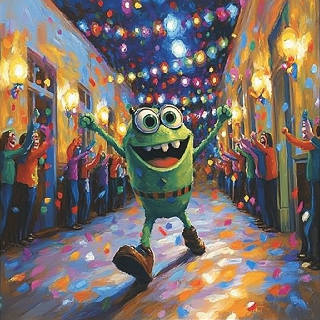 Mike Wazowski Silly Dance paint by color