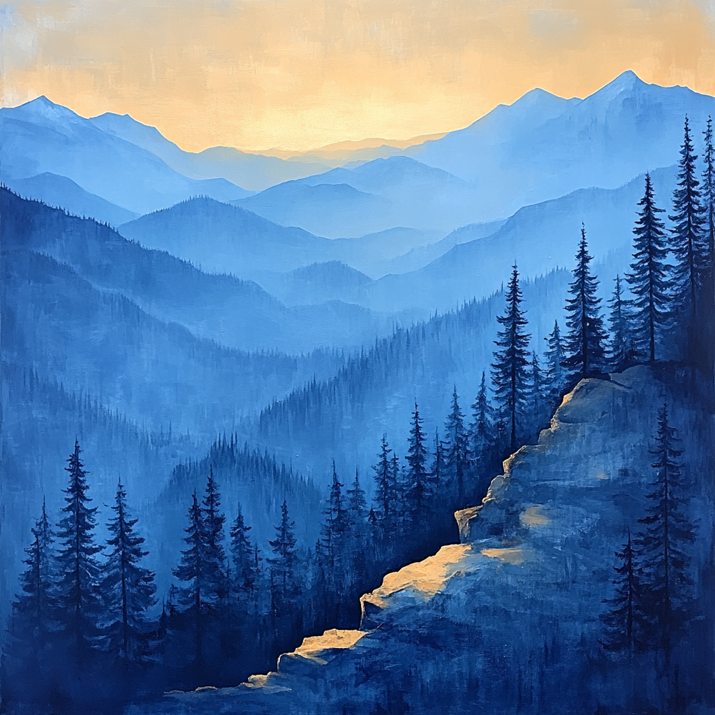 Paul Cézanne Inspired Mountain Morning Painting by numbers kit