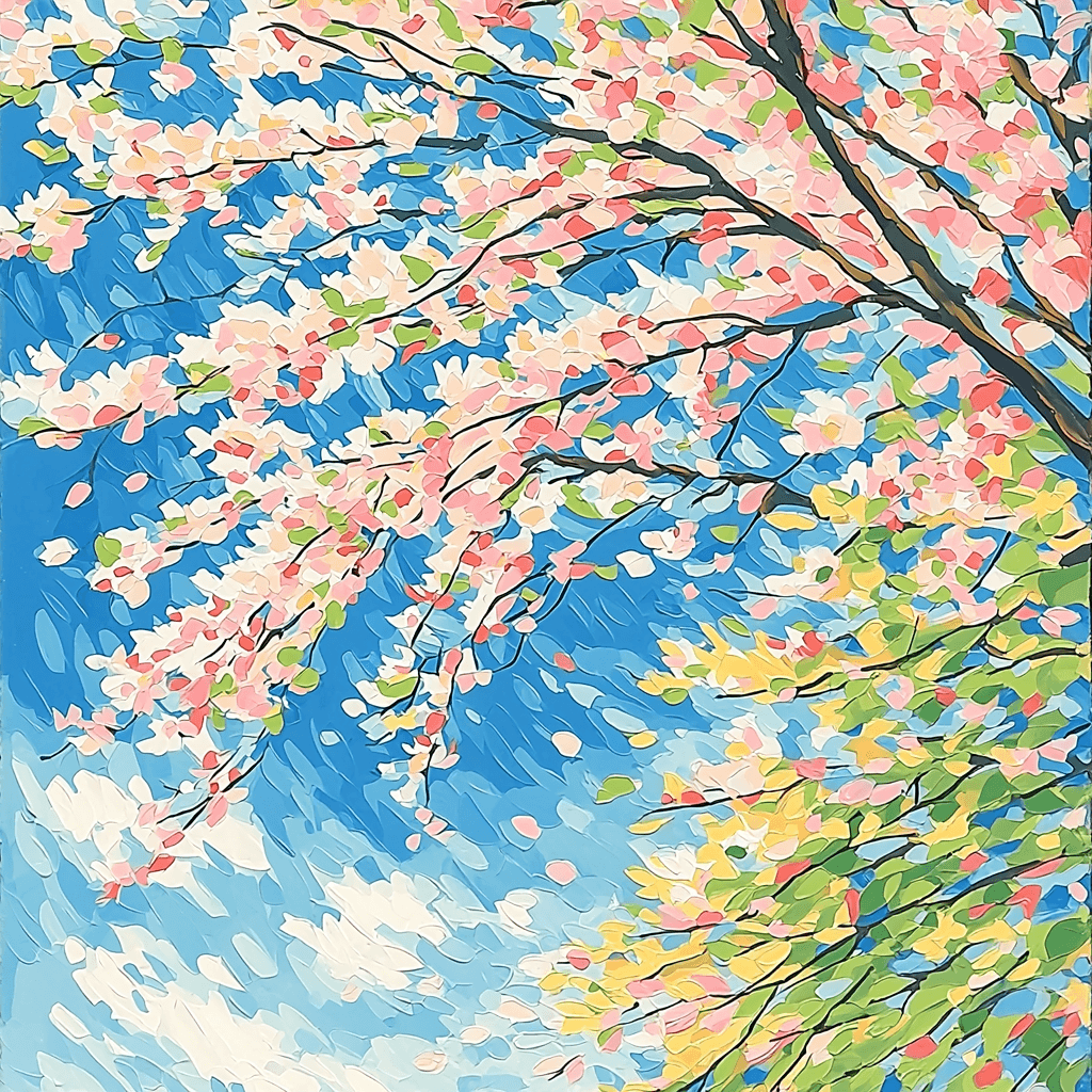 Georgia O'Keeffe Inspired Breezy Blossoms Paint By Numbers Art