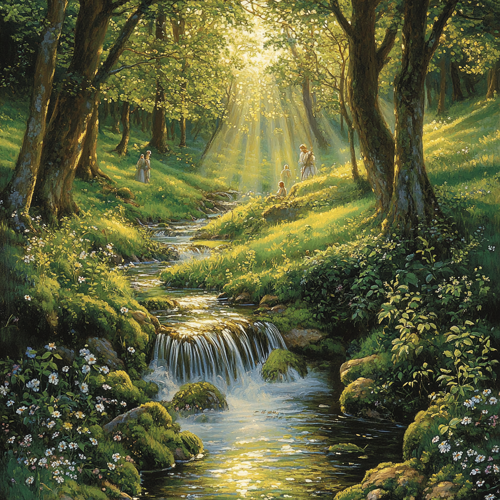 John Everett Millais Inspired Woodland Scene Number painting