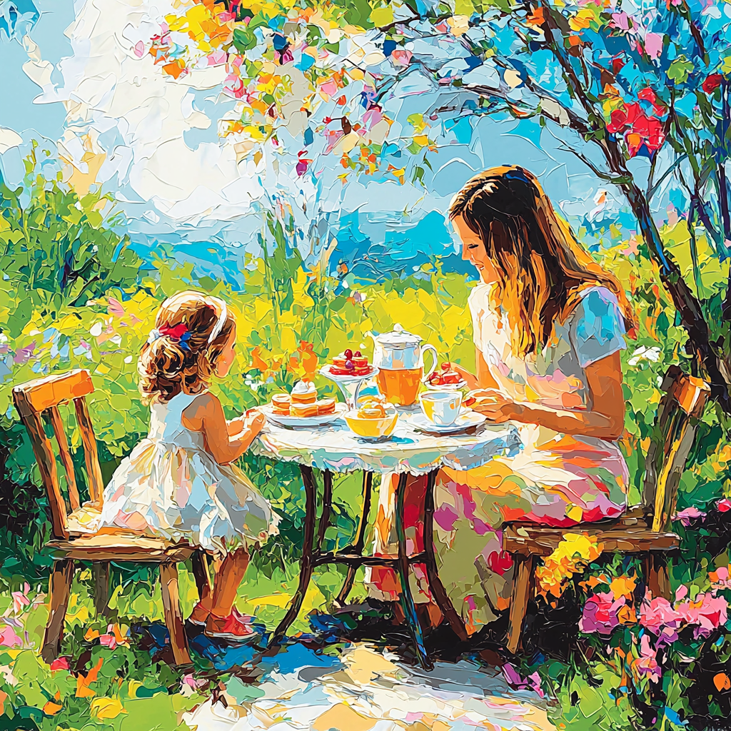 Tender Tea Time DIY Paint By Numbers