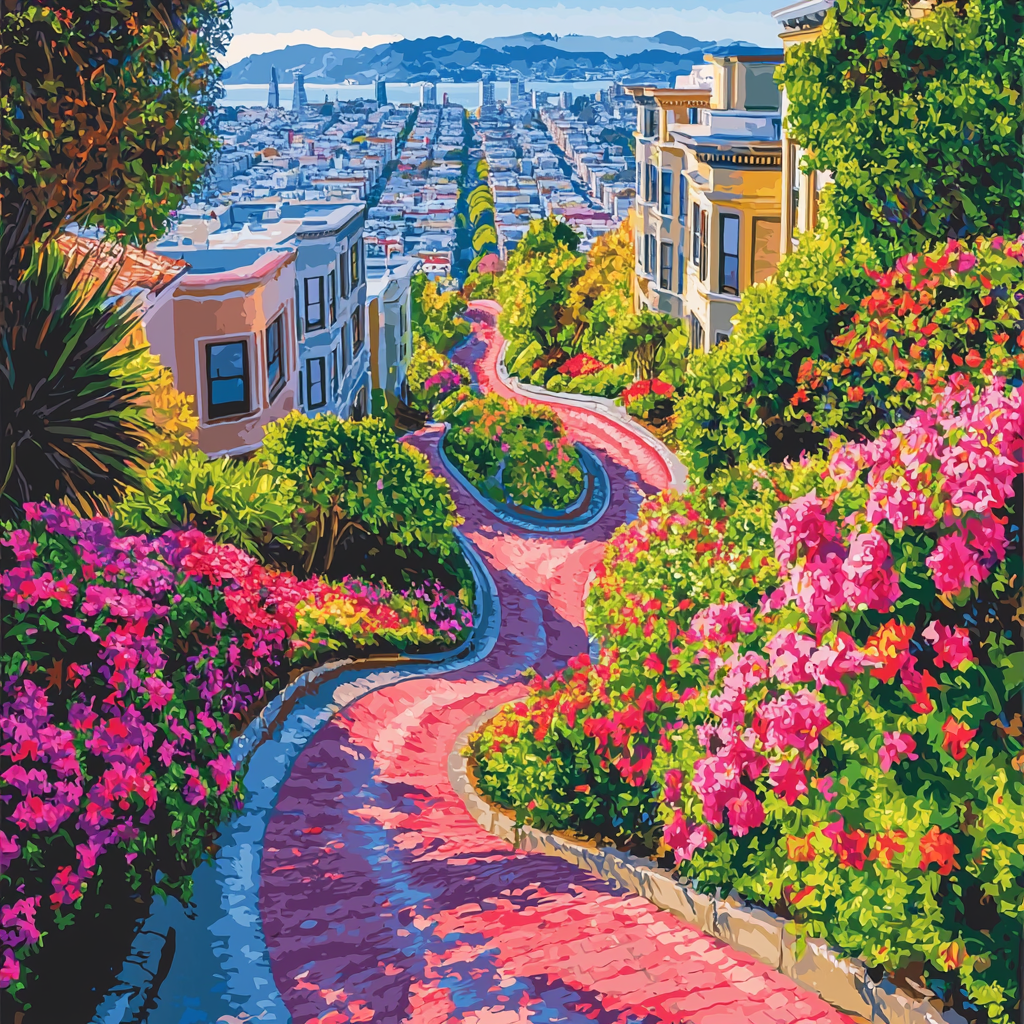 Lombard Street Painting By Numbers Kit