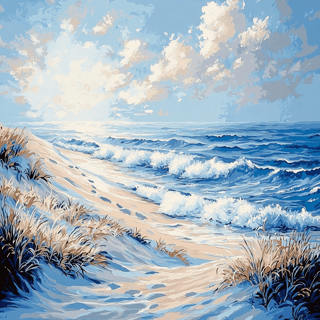 Claude Monet Inspired Breezy Dunes Paint By Numbers