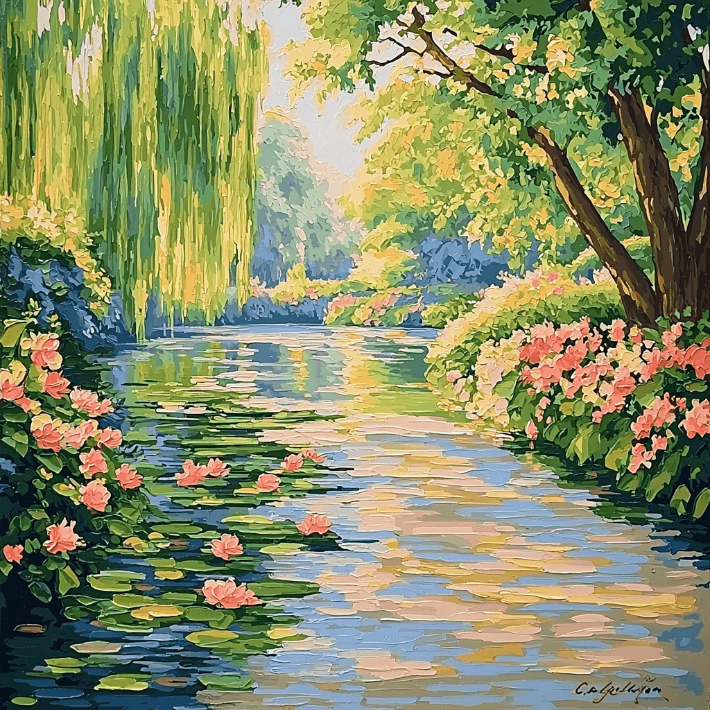 Claude Monet Inspired Nature's Melody Painting Number Kit