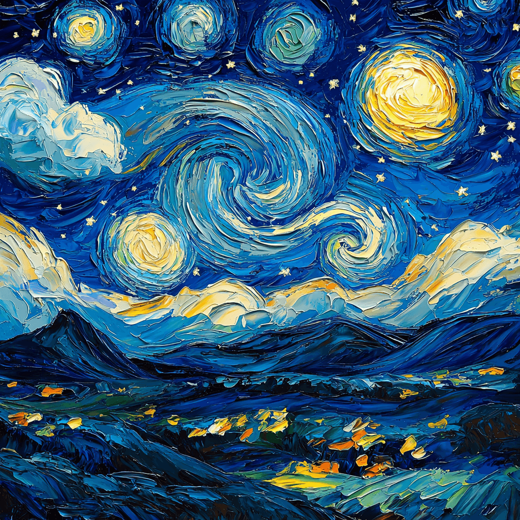 Vincent Van Gogh Inspired Radiant Skies Paint By Numbers