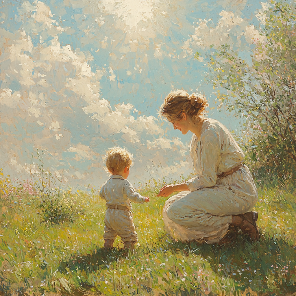 Guiding The Little Steps Paint By Numbers Art