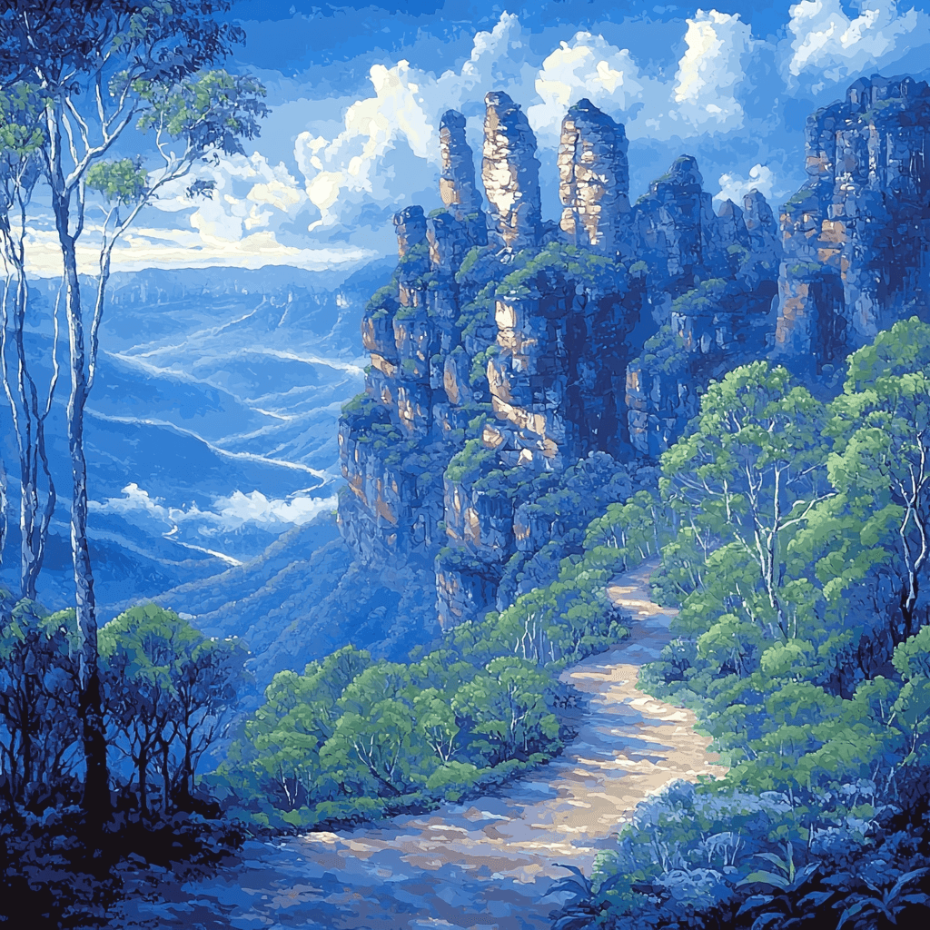 Blue Mountains Paint By Color