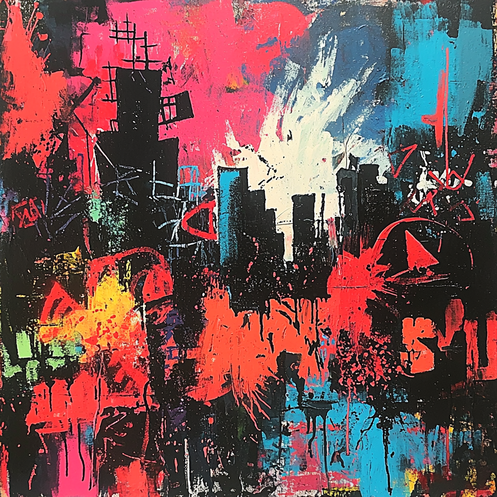 Jean-Michel Basquiat Inspired Mythic Metropolis Numbered Painting Kits