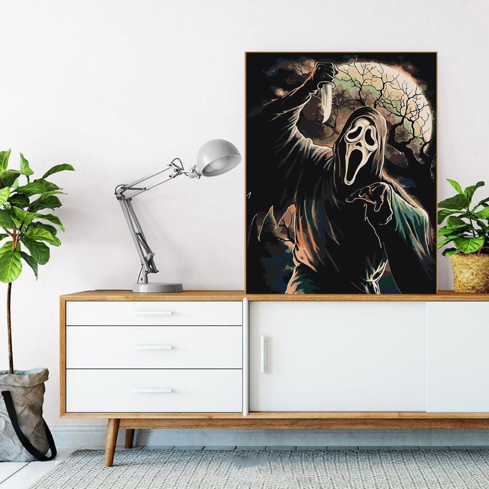 4 Pack Halloween Paint By Numbers Kit For Adults