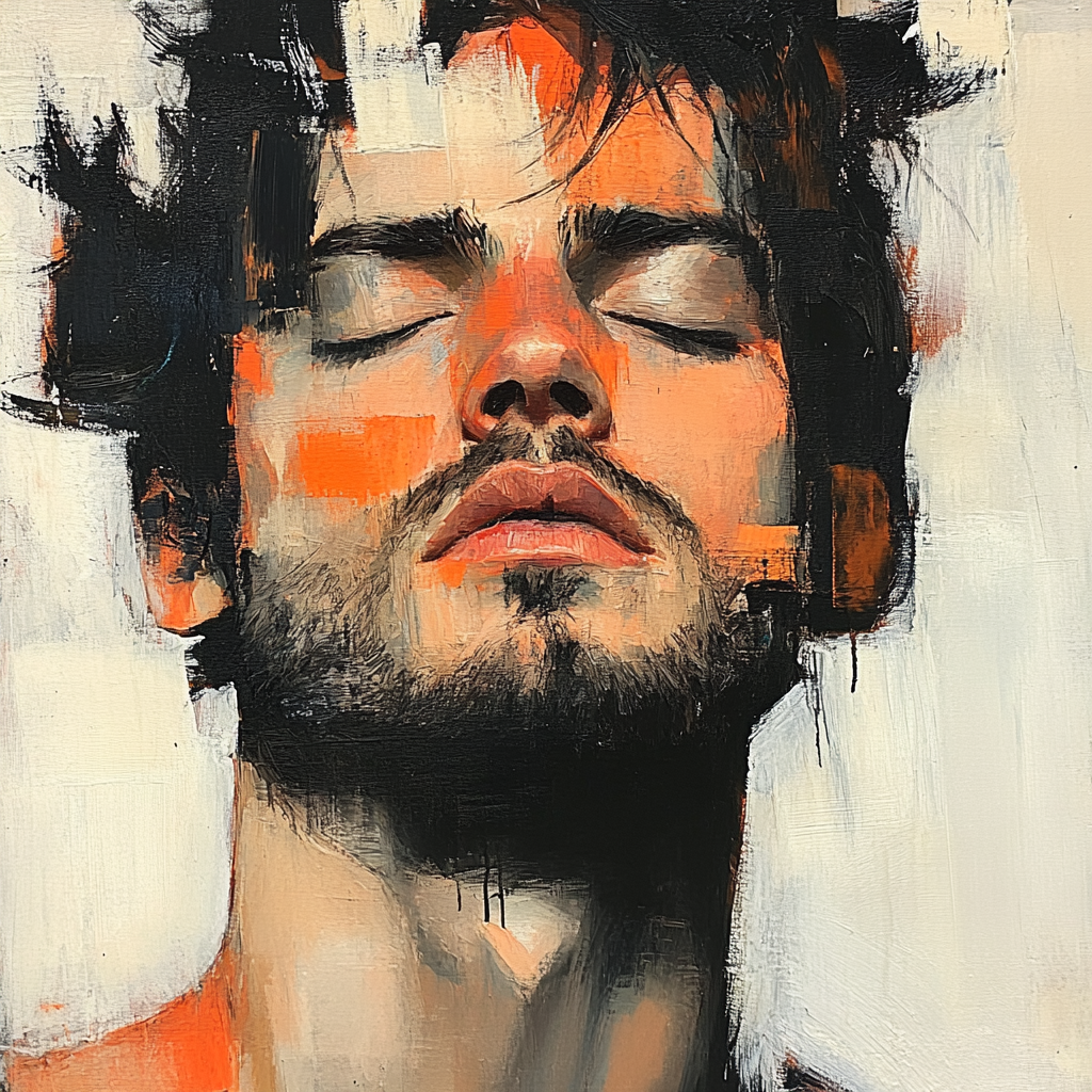 Francis Bacon Inspired Contorted Portrait Paint by numbers art