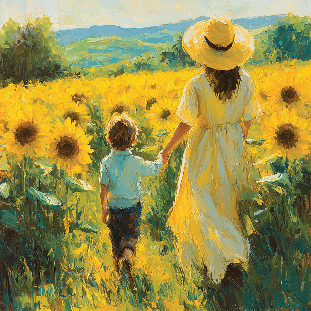 Sunflower Stroll DIY Paint By Numbers