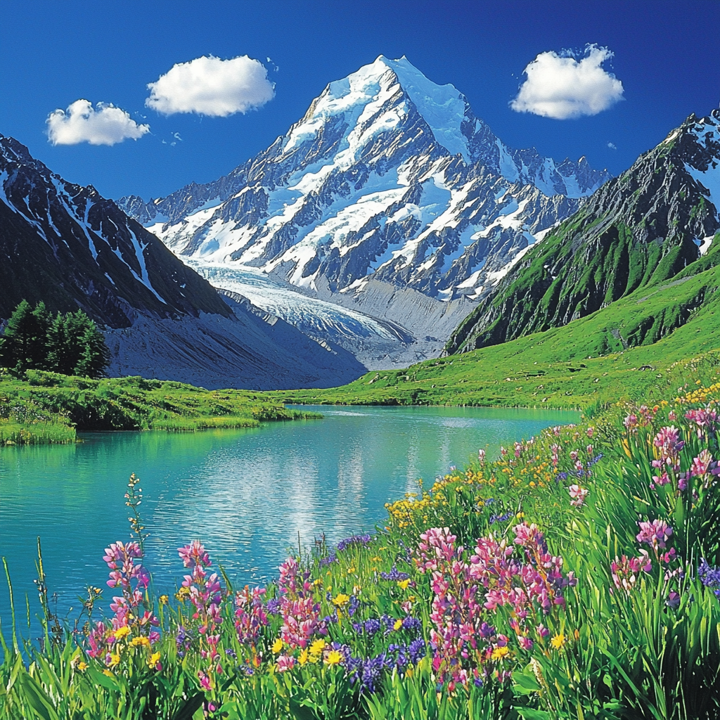 Aoraki/Mount Cook National Park - New Zealand DIY Paint By Numbers