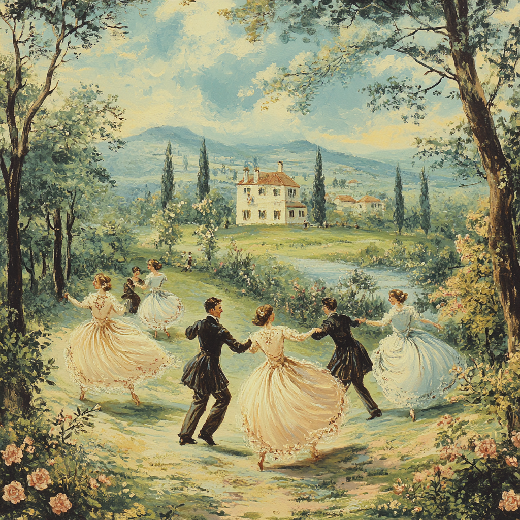 Thomas Gainsborough Inspired Country Dance painting number kit