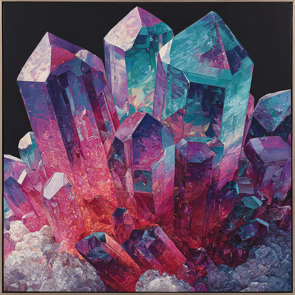 Damien Hirst Inspired Crystal Explosion Numbered painting kits