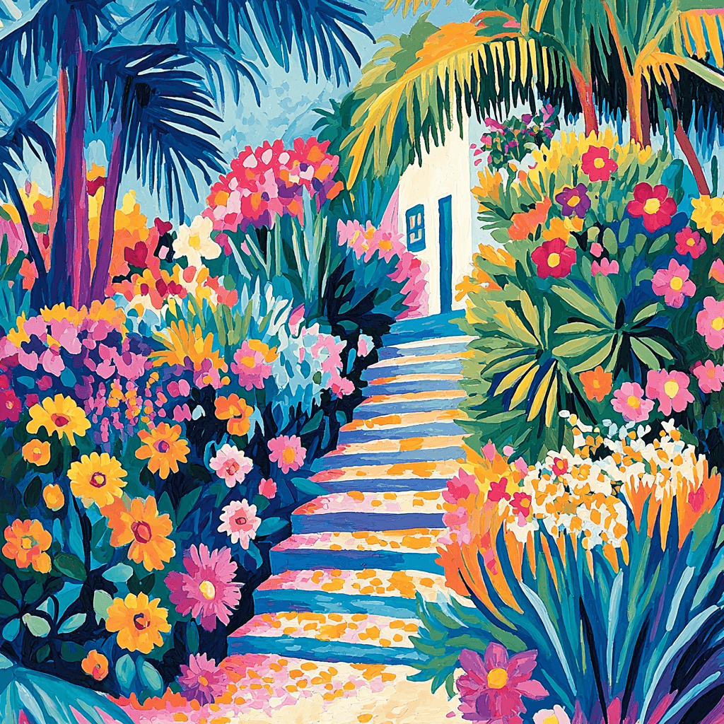 Henri Matisse Inspired Abstract Garden Party Painting By Numbers Kit