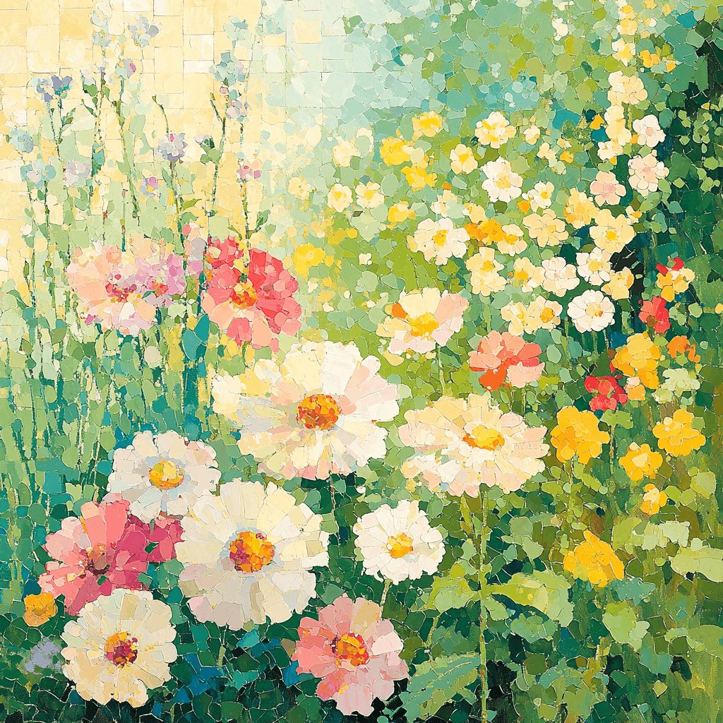 Georges Seurat Inspired Ethereal Bloom Numbered Painting Kits