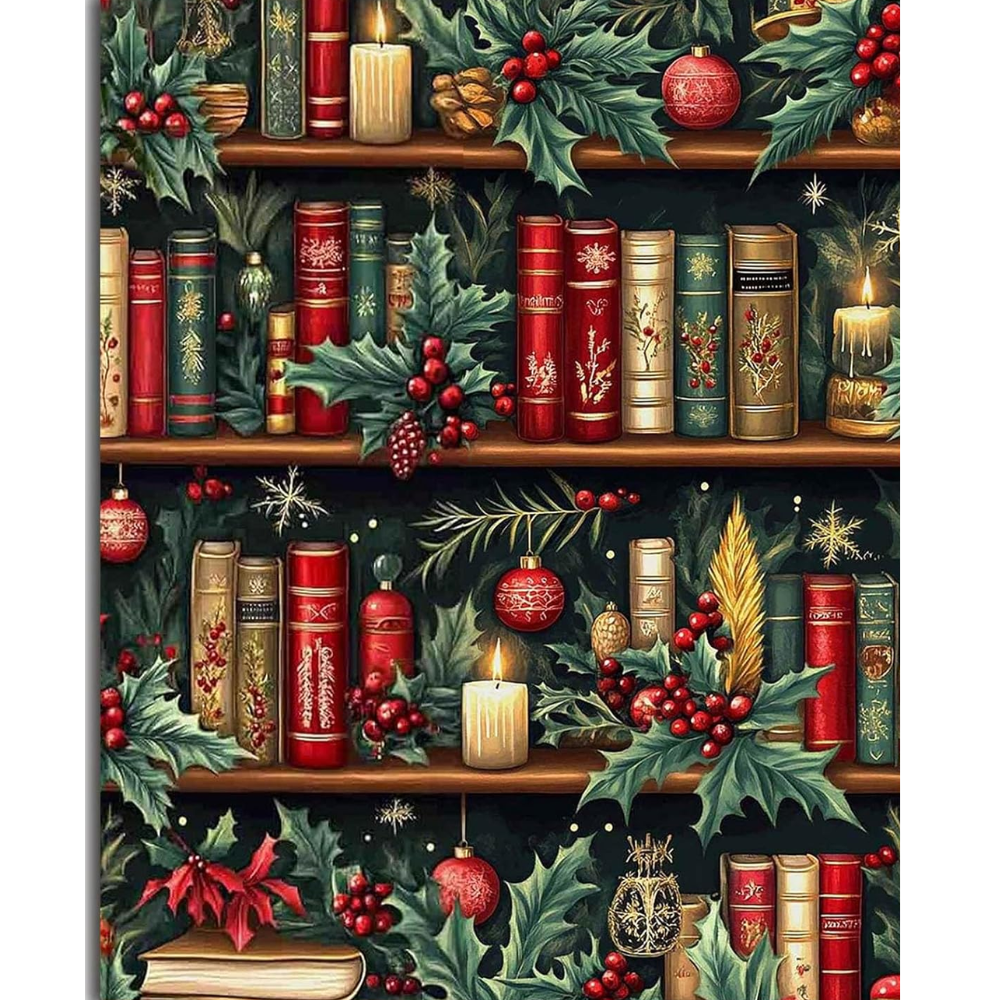 Christmas Paint by Numbers Kit on Canvas DIY Acrylic Painting