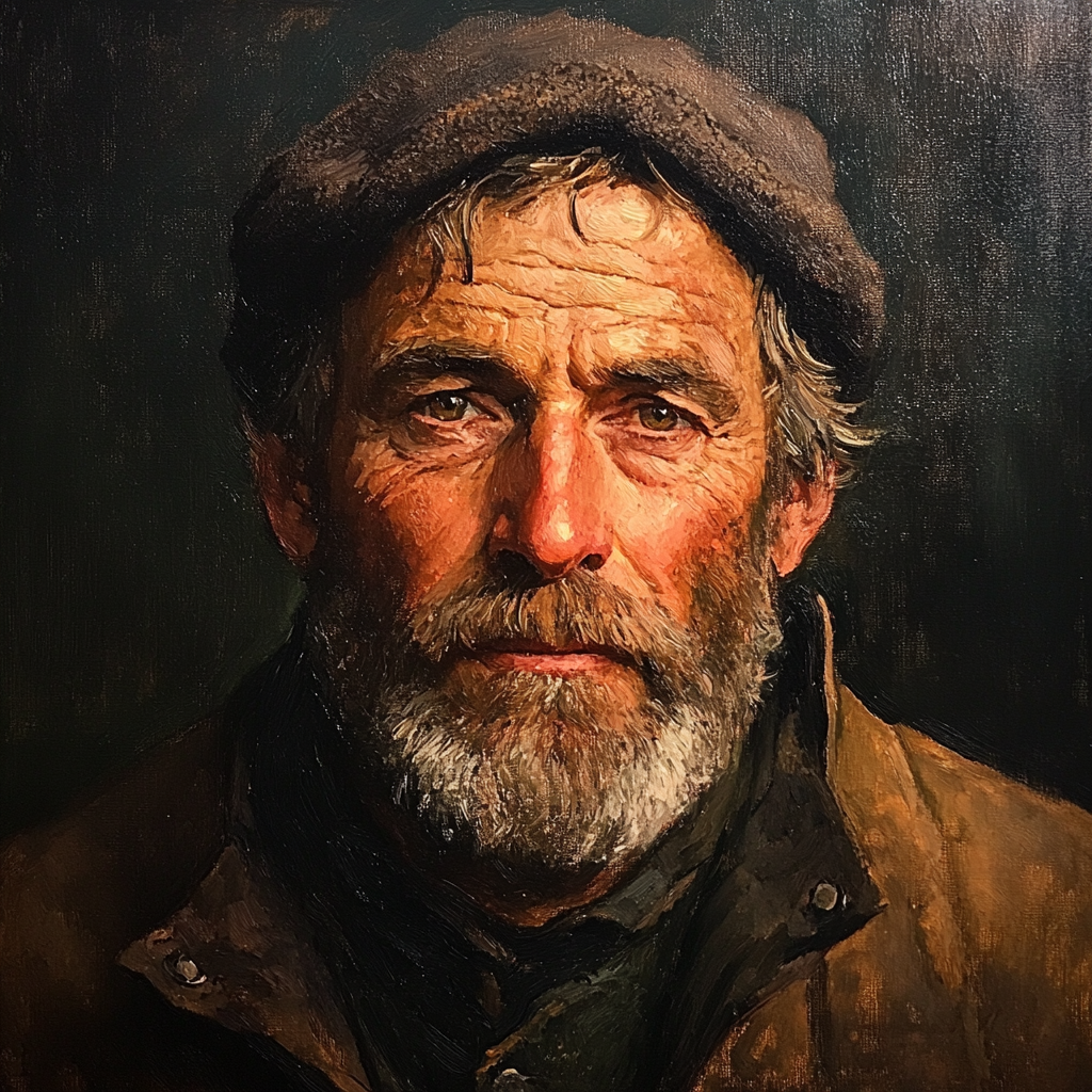 Rembrandt Inspired Portrait Of An Explorer paint by color