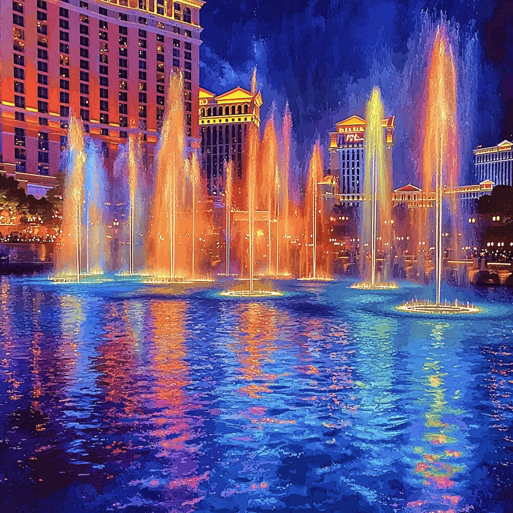 Bellagio Fountains Paint By Number