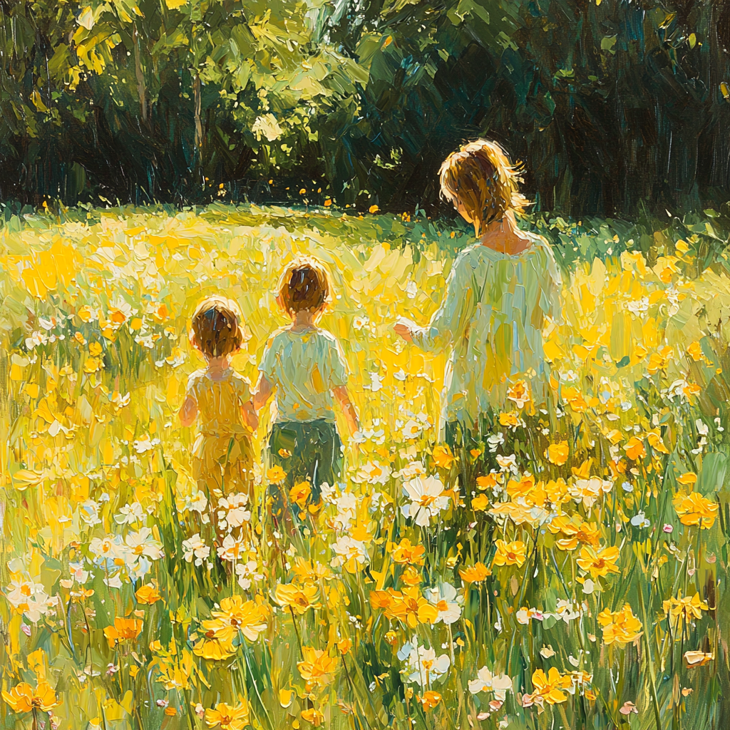 Sunny Meadow Joy Painting Number Kit