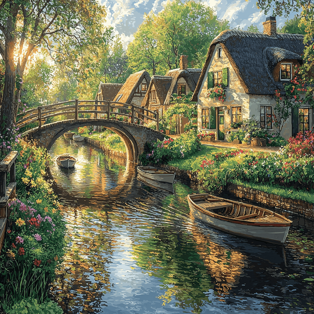 Giethoorn - Netherlands Painting By Numbers Kit