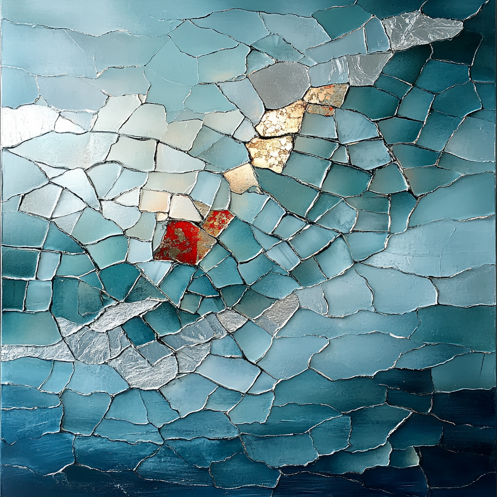 Jean-Paul Riopelle Inspired Aurora Mosaic Landscape Painting by numbers kit