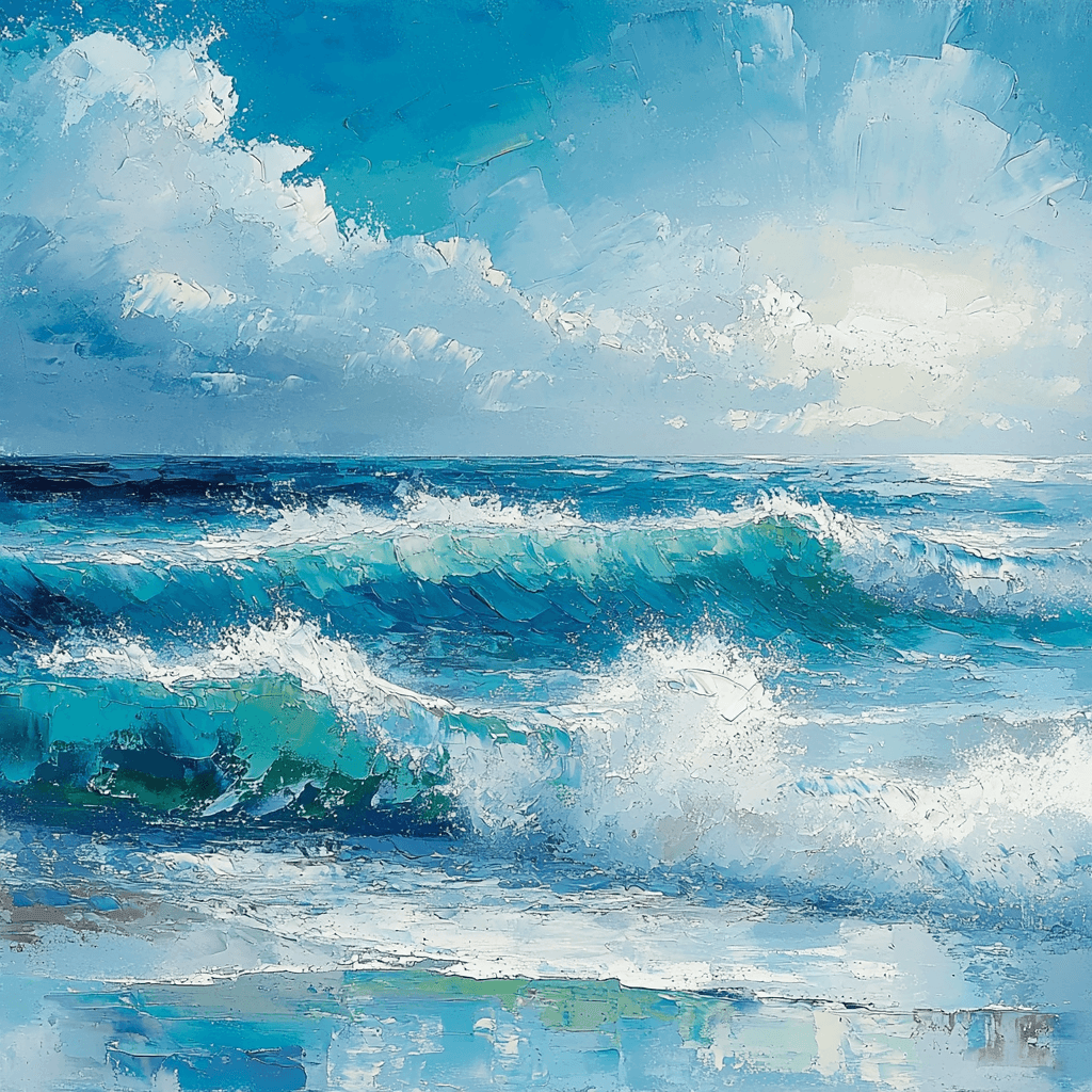 Turner Inspired Ocean Waves in Motion - DIY Painting By Numbers Kit