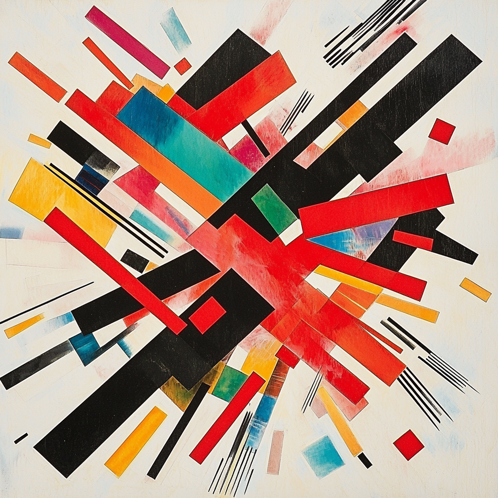 Kazimir Malevich Inspired Radial Dynamics Paint By Color