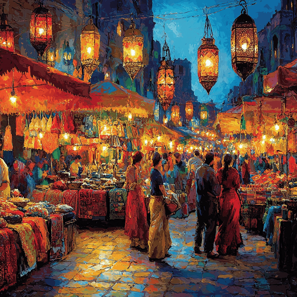 Chiang Mai Night Bazaar - Thailand Paint By Numbers